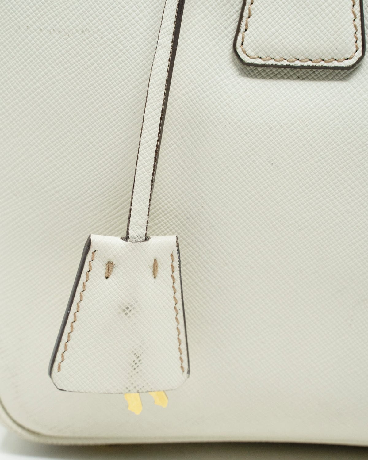 Prada Prada Cream Saffiano Leather Tote Bag - AGL1888