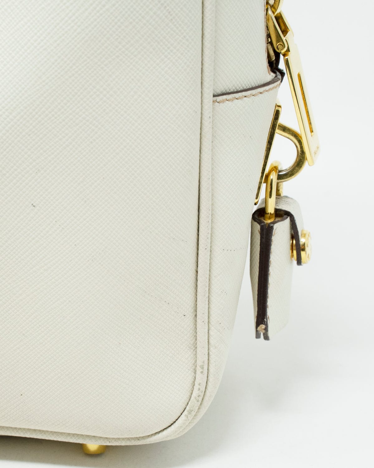 Prada Prada Cream Saffiano Leather Tote Bag - AGL1888