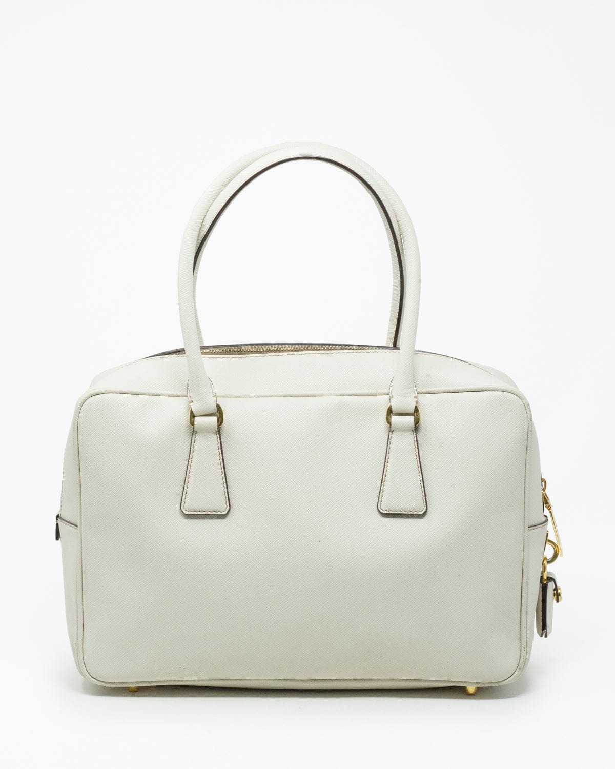 Prada Prada Cream Saffiano Leather Tote Bag - AGL1888