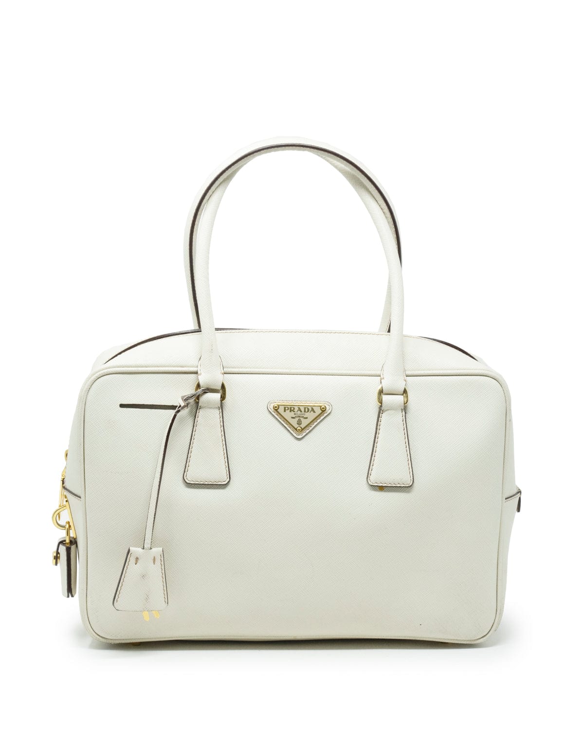 Prada Prada Cream Saffiano Leather Tote Bag - AGL1888