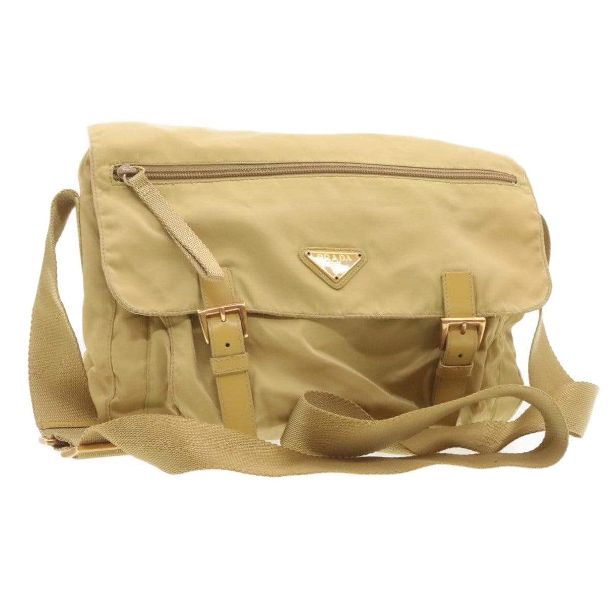 Prada PRADA Cross Body Beige Nylon Messenger Bag