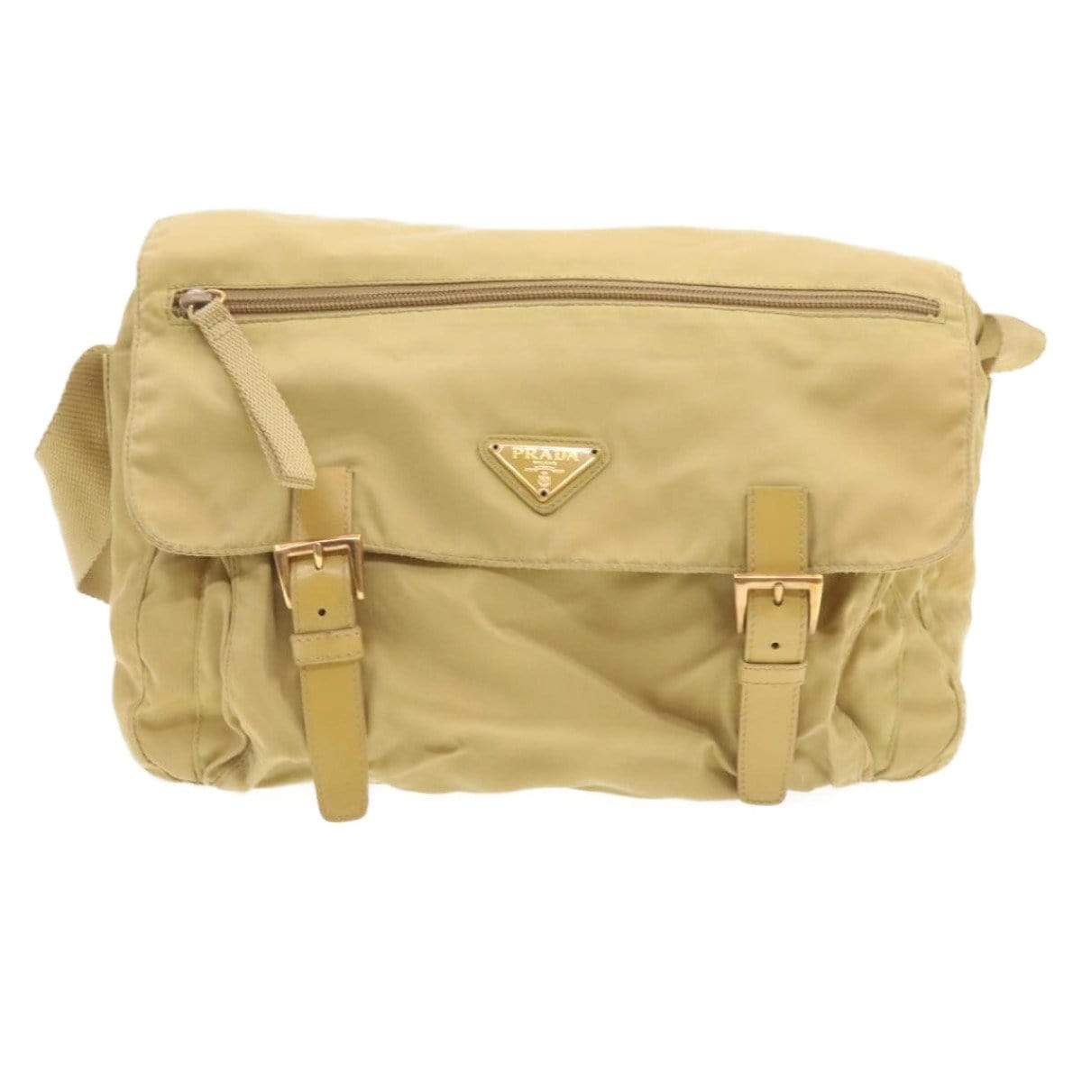 Prada PRADA Cross Body Beige Nylon Messenger Bag