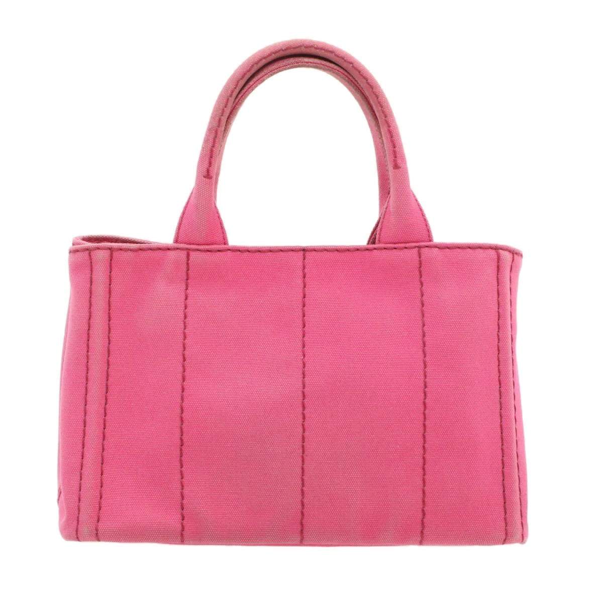 Prada Prada Denim Canvas Canapa Hand Bag Pink