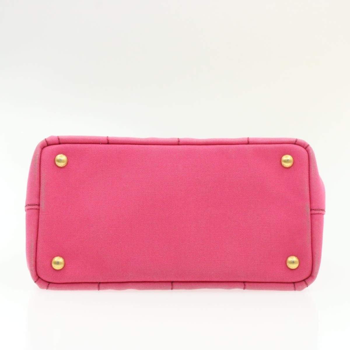 Prada Prada Denim Canvas Canapa Hand Bag Pink