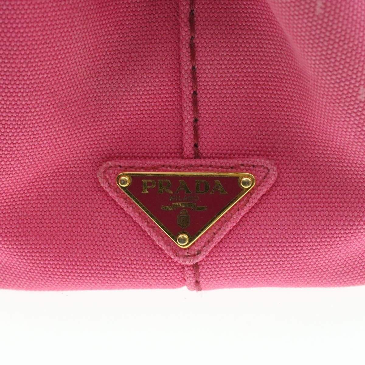 Prada Prada Denim Canvas Canapa Hand Bag Pink