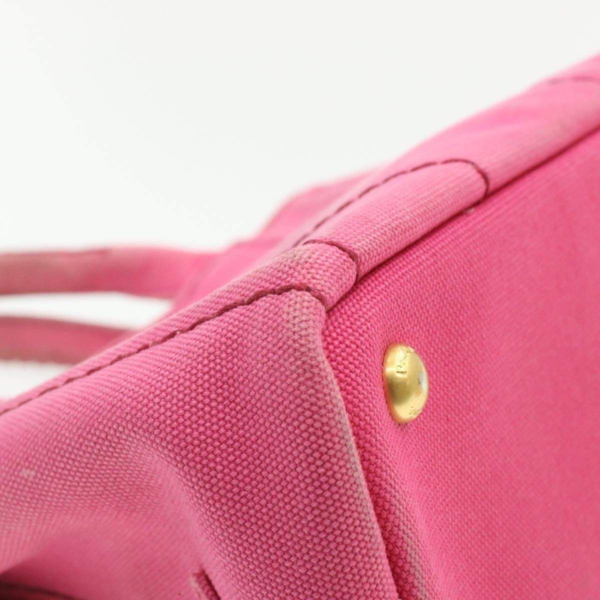 Prada Prada Denim Canvas Canapa Hand Bag Pink