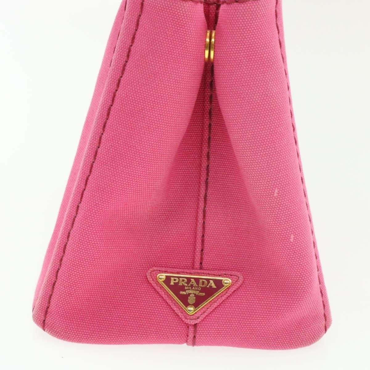 Prada Prada Denim Canvas Canapa Hand Bag Pink