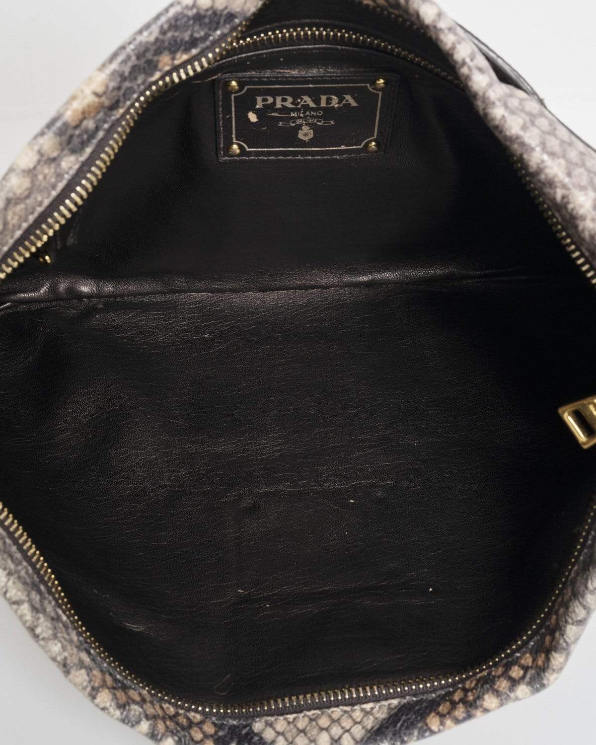 Prada Prada Embossed Python Large Clutch Bag - AWL2050