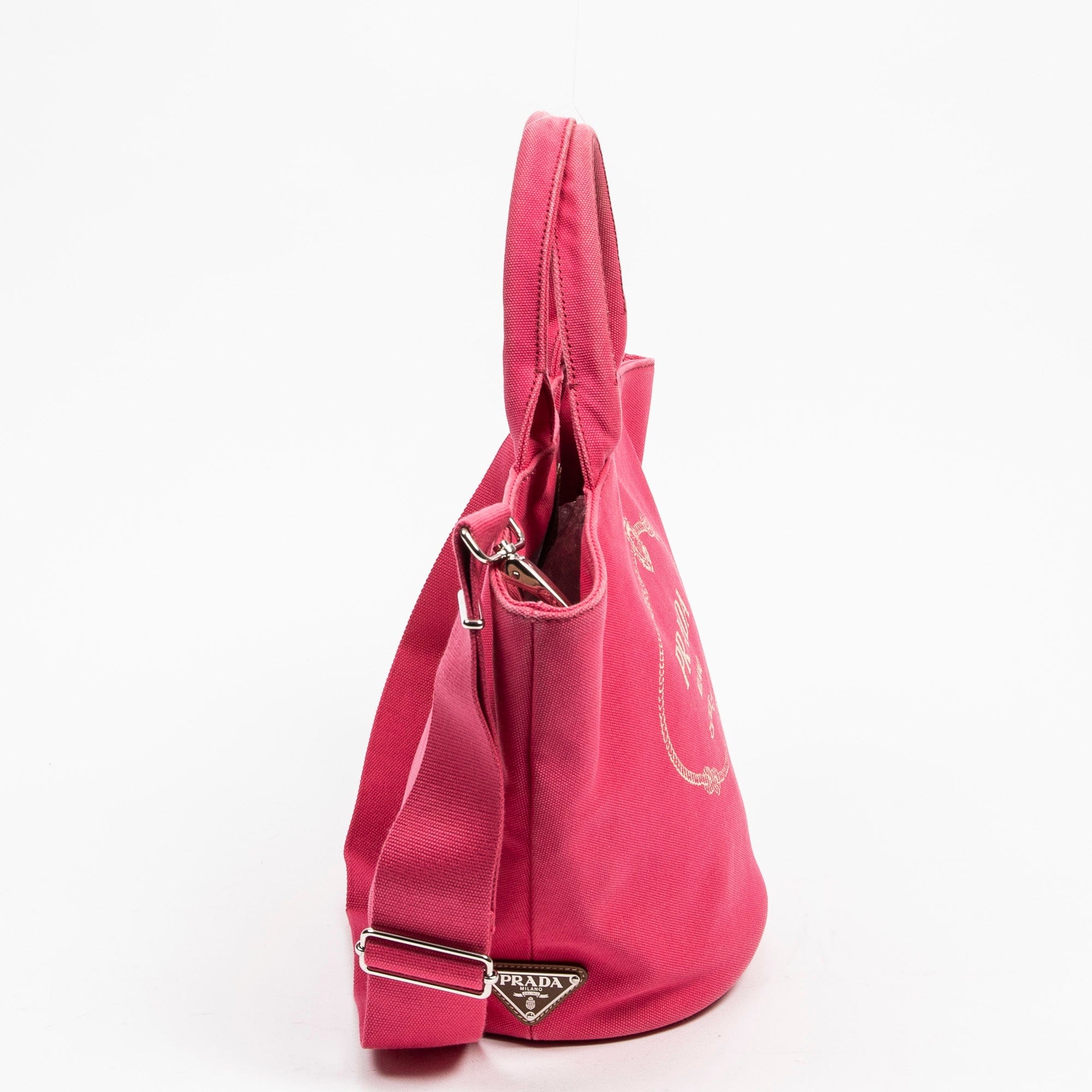 Prada Prada Fuscia Pink Canapa Tote - AAT3993