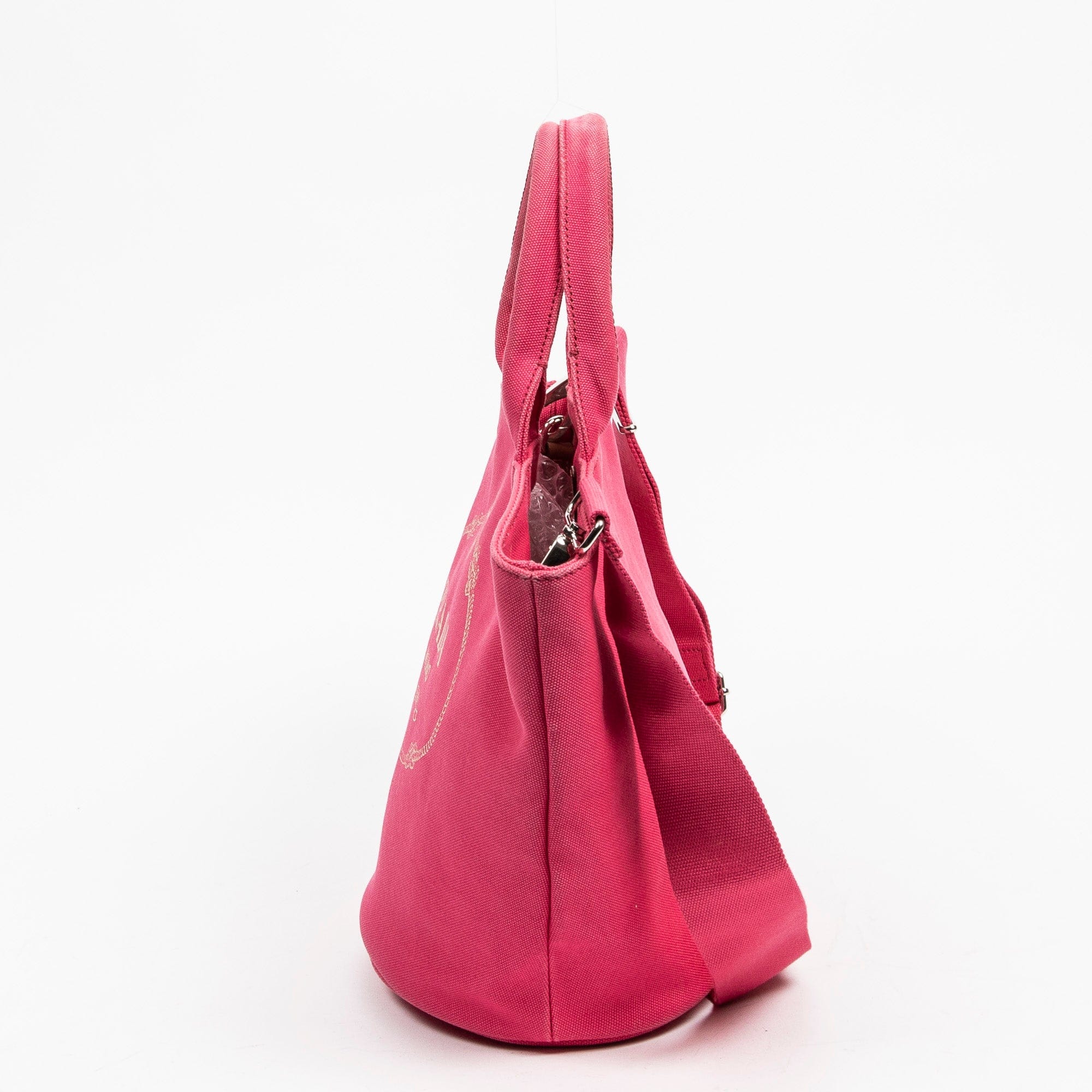 Prada Prada Fuscia Pink Canapa Tote - AAT3993