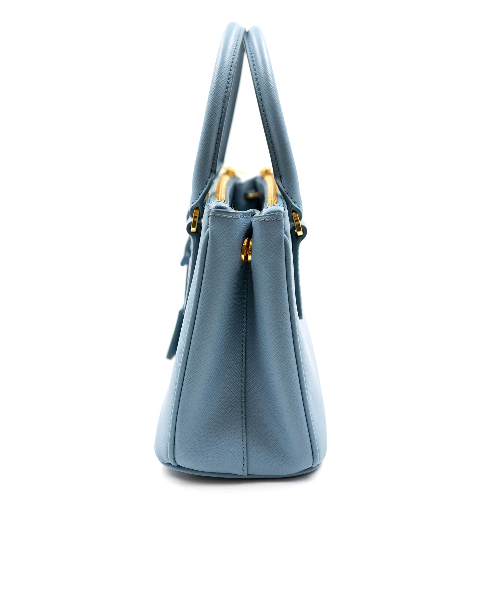 Prada Prada Galleria Blue Saffiano Leather Micro-bag GHW  - AGC1122