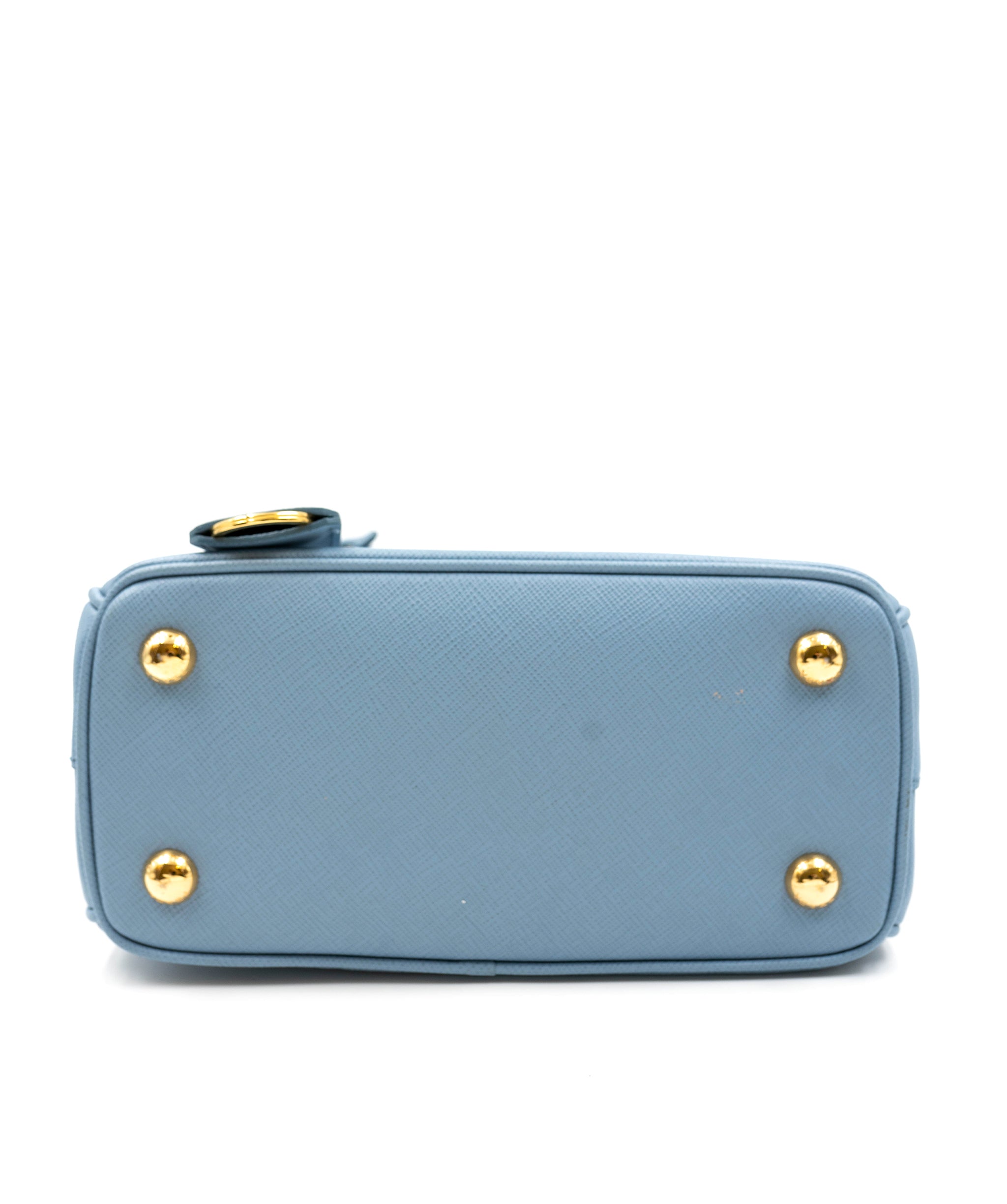 Prada Prada Galleria Blue Saffiano Leather Micro-bag GHW  - AGC1122