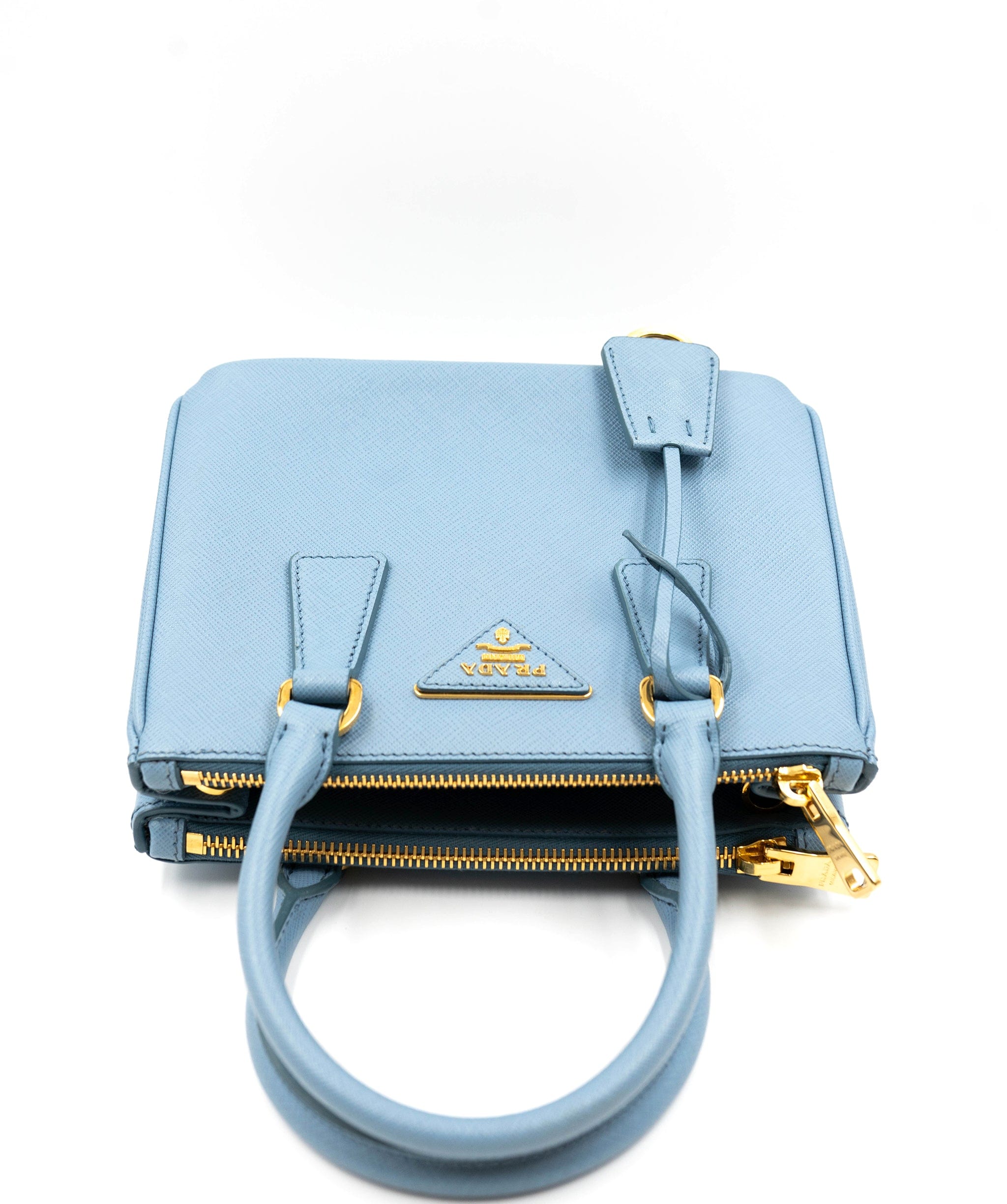 Prada Prada Galleria Blue Saffiano Leather Micro-bag GHW  - AGC1122