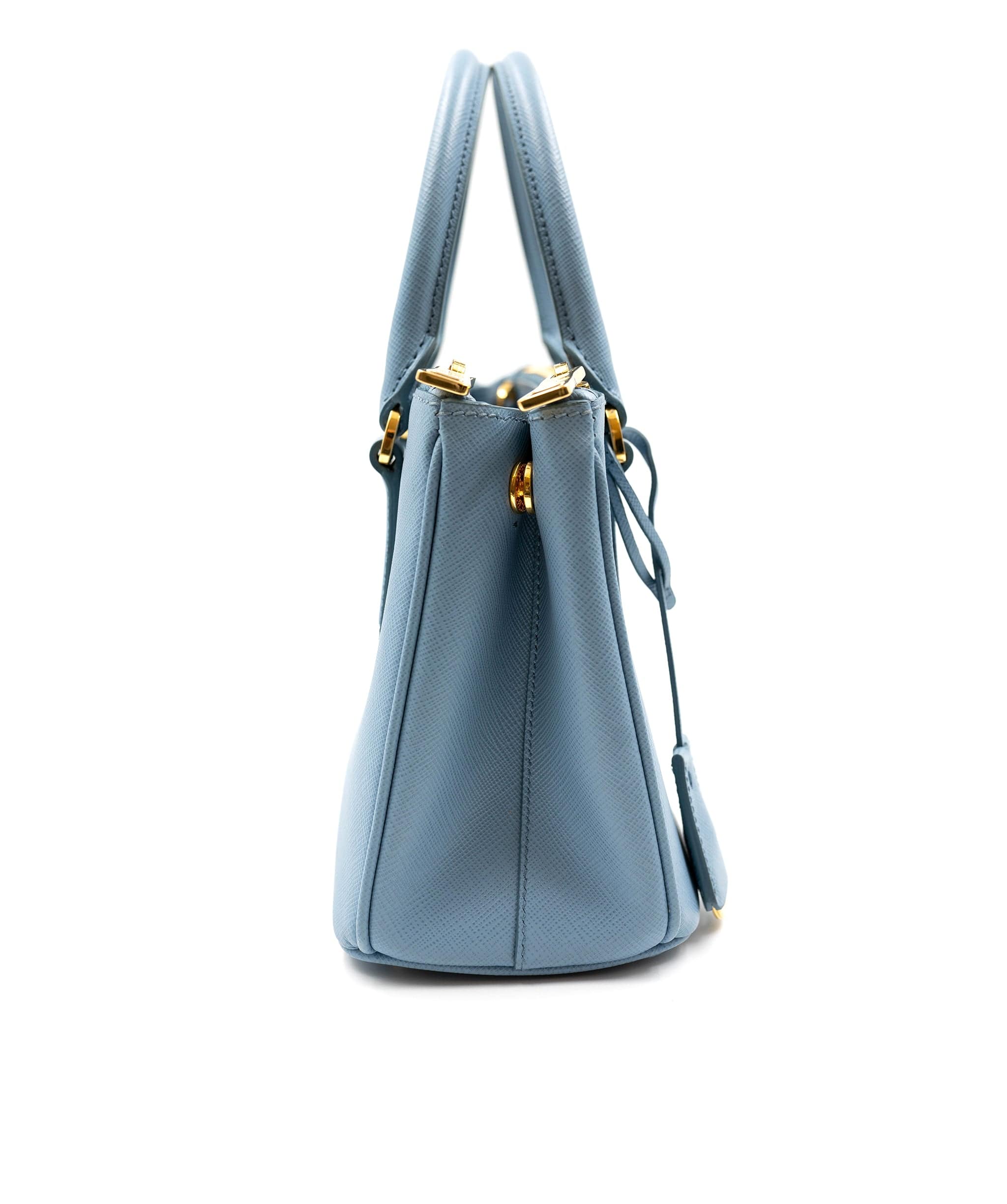 Prada Prada Galleria Blue Saffiano Leather Micro-bag GHW  - AGC1122