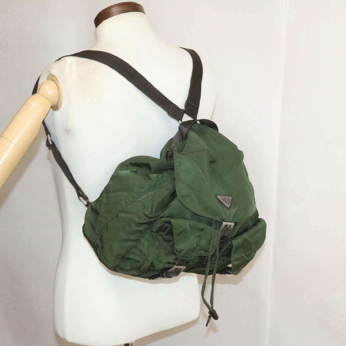 Prada Prada Green Large Nylon Backpack 56