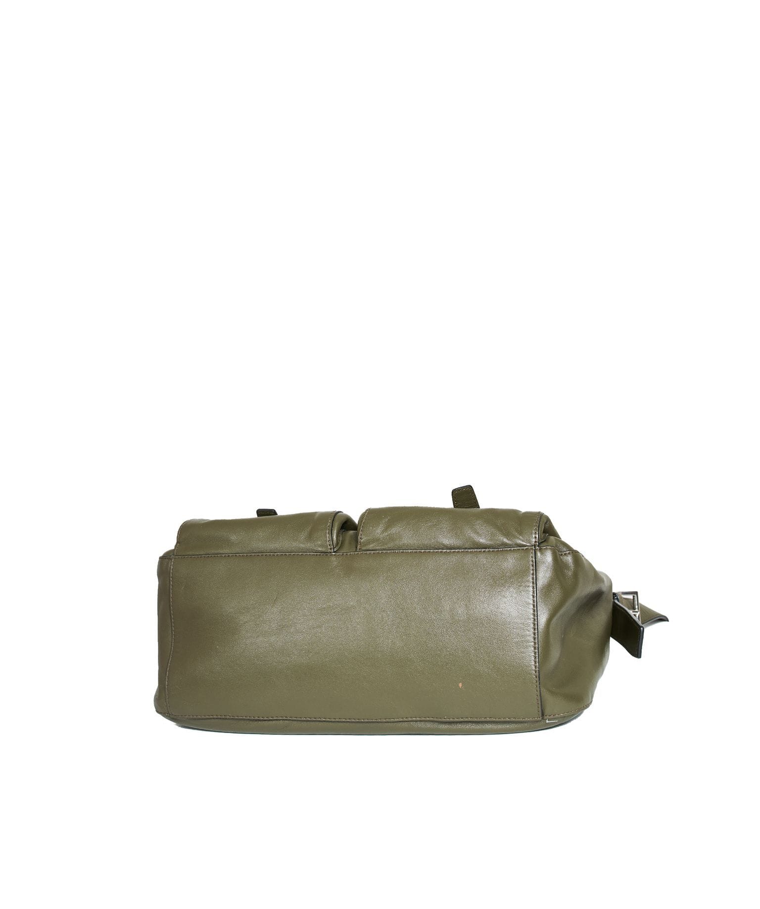 Prada Prada Green Leather Double Pocket Messenger Bag AWL1003