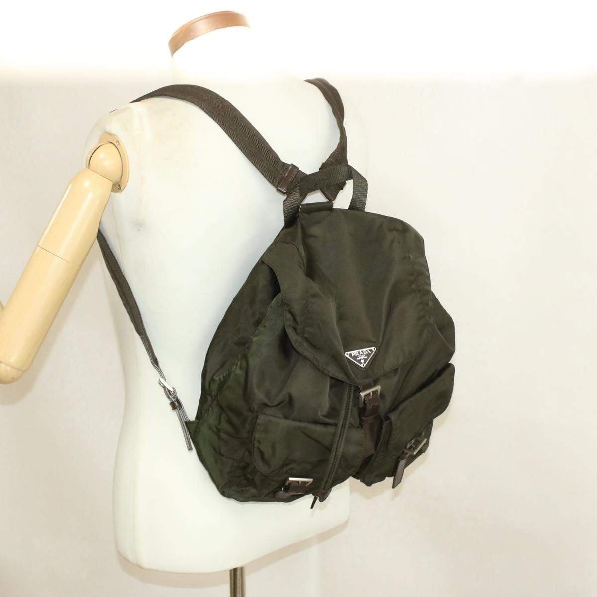 Prada PRADA Khaki Brown Nylon Backpack 50