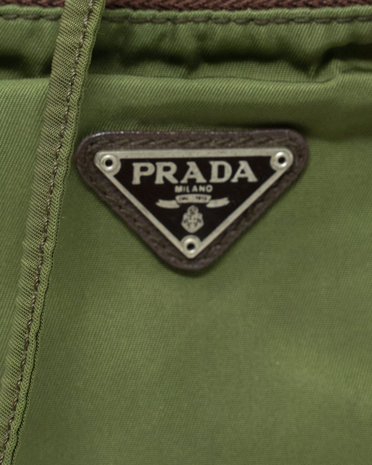 Prada Prada Khaki Green Nylon Mini Backpack - AWL2219