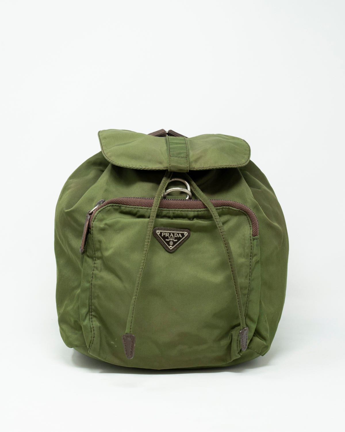 Prada Prada Khaki Green Nylon Mini Backpack - AWL2219