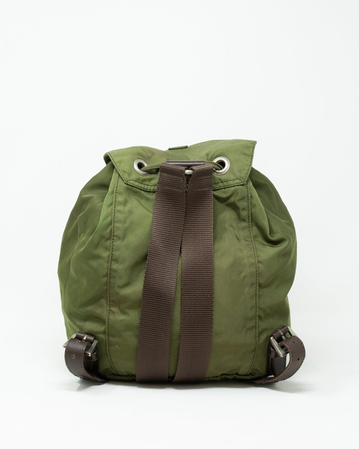 Prada Prada Khaki Green Nylon Mini Backpack - AWL2219