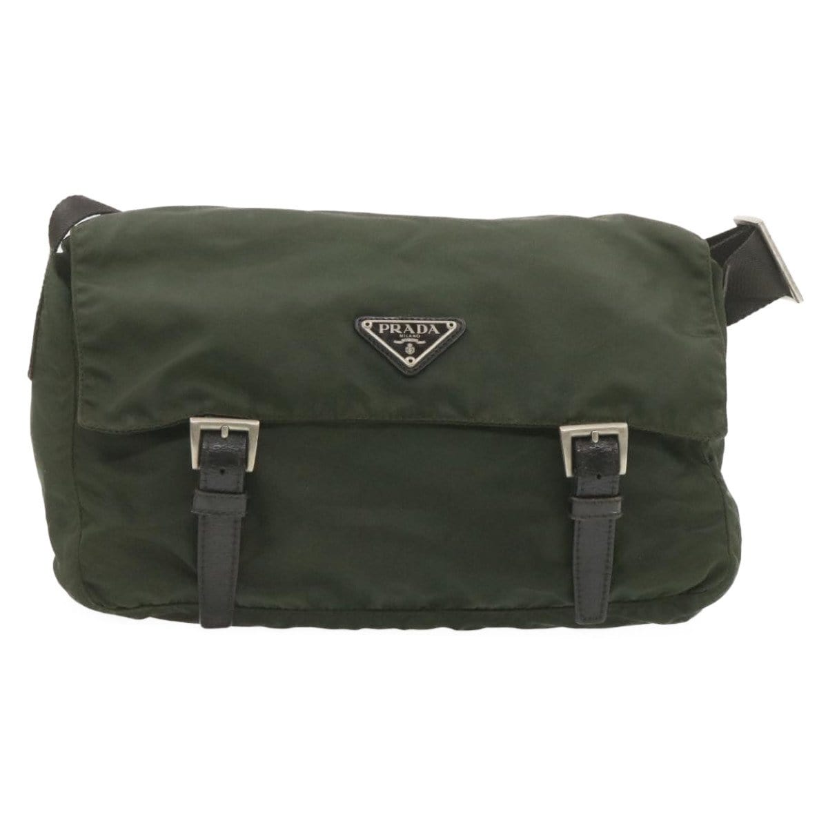 Prada Prada Khaki Nylon Shoulder Bag