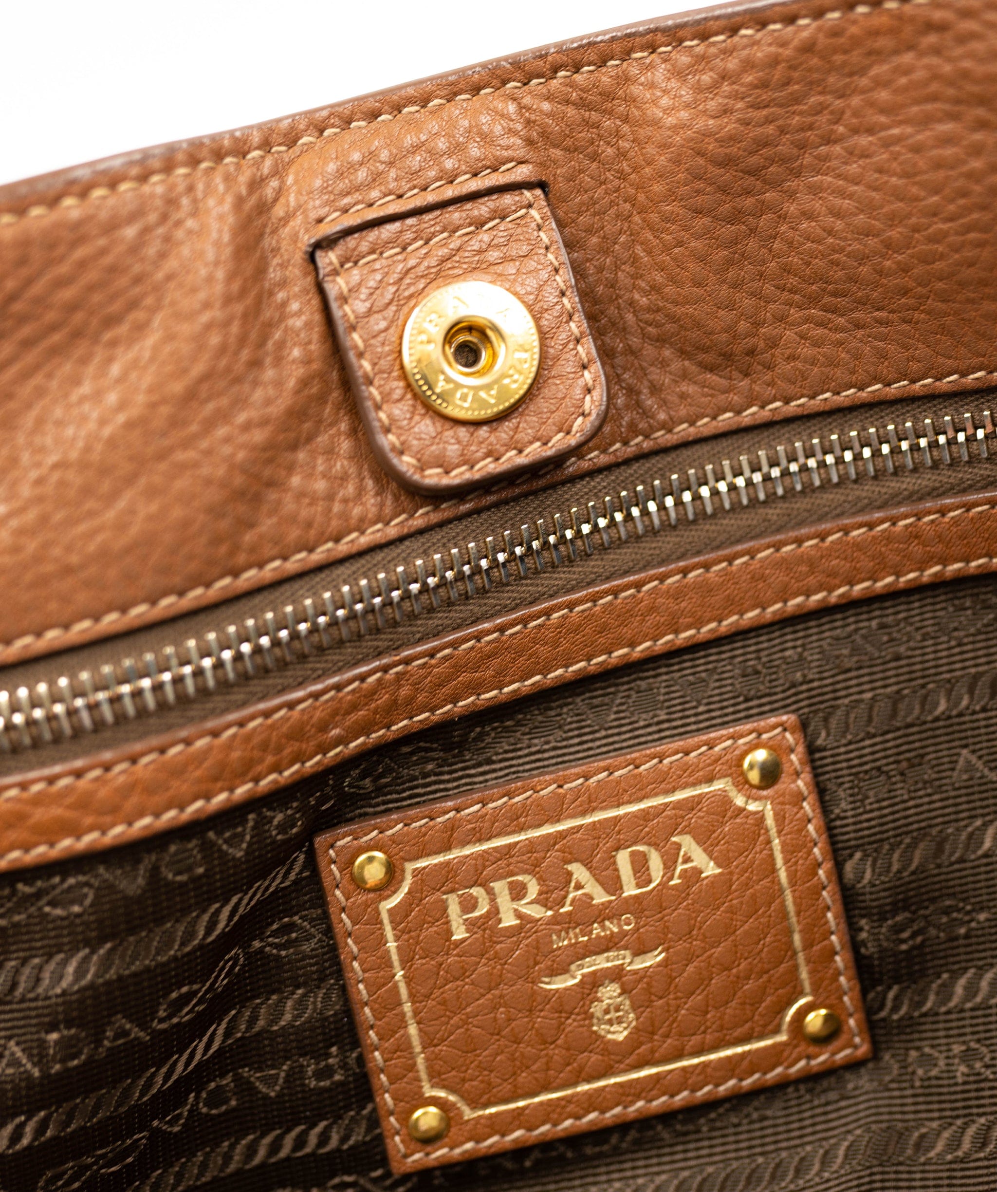 Prada Prada leather brown tote bag - AGL2015