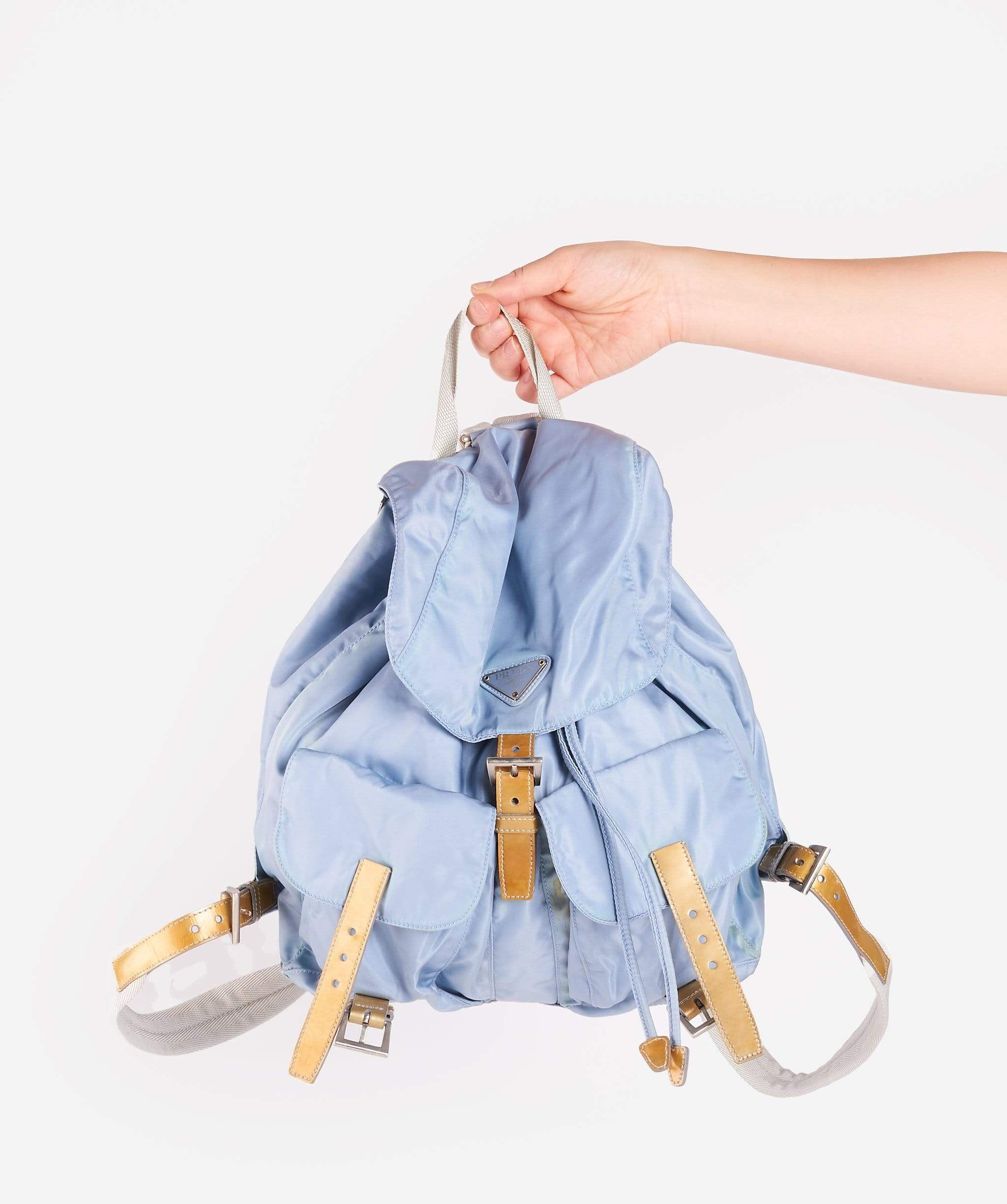 Prada Prada Light Blue Nylon Backpack