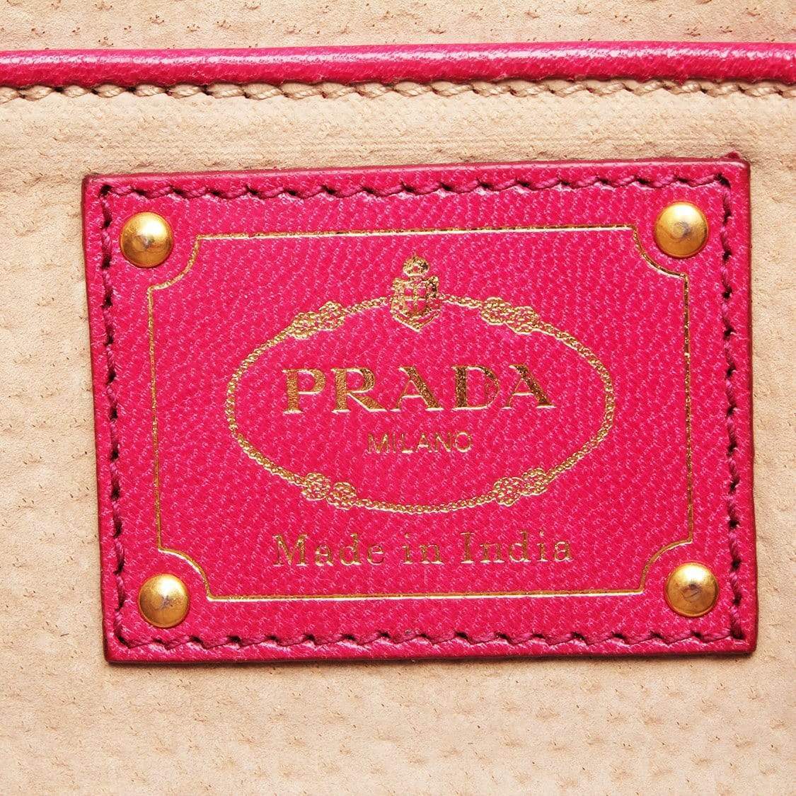 Prada Prada Madras Leather Clutch Bag