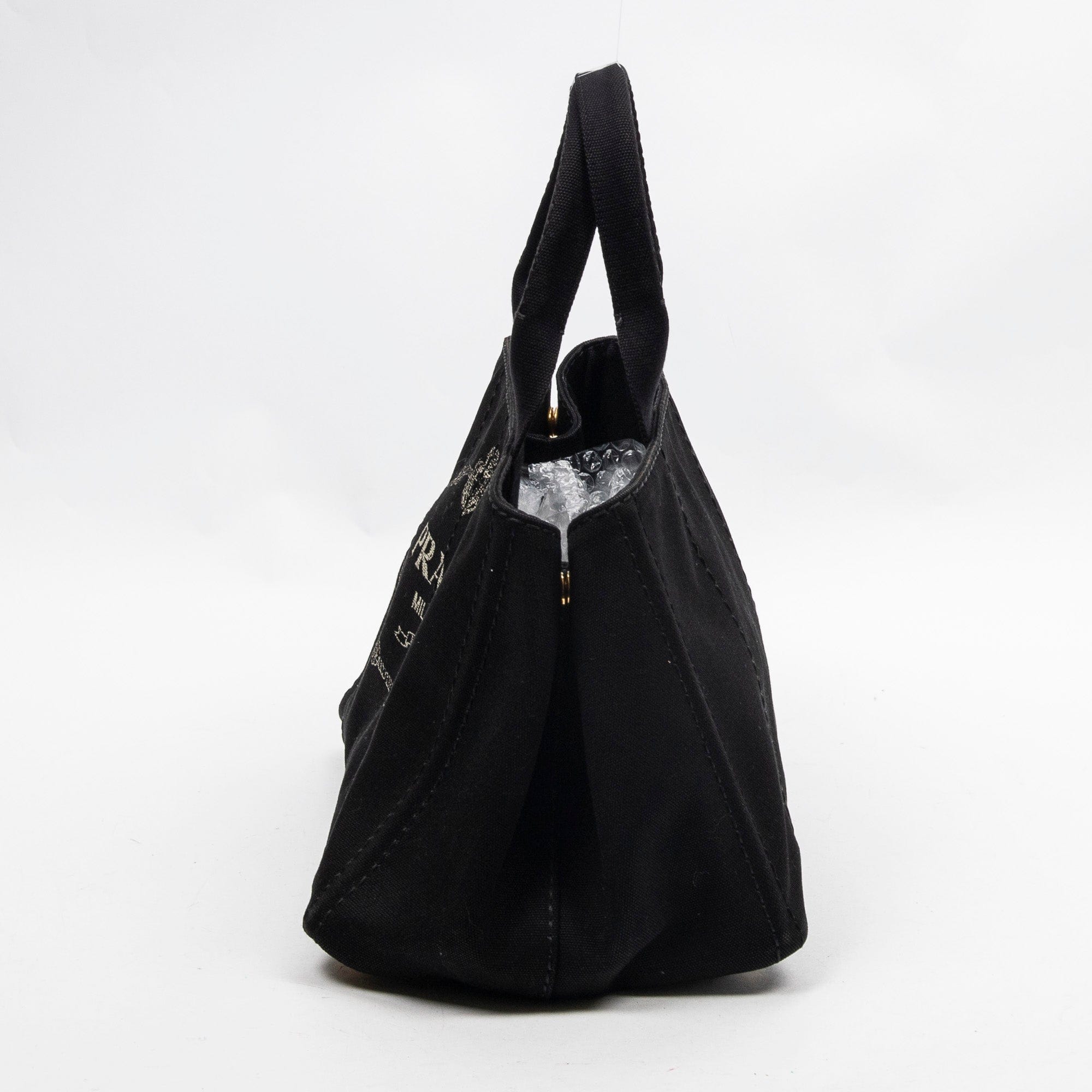 Prada Prada Medium Canapa Tote Black Handbag - AWL2328