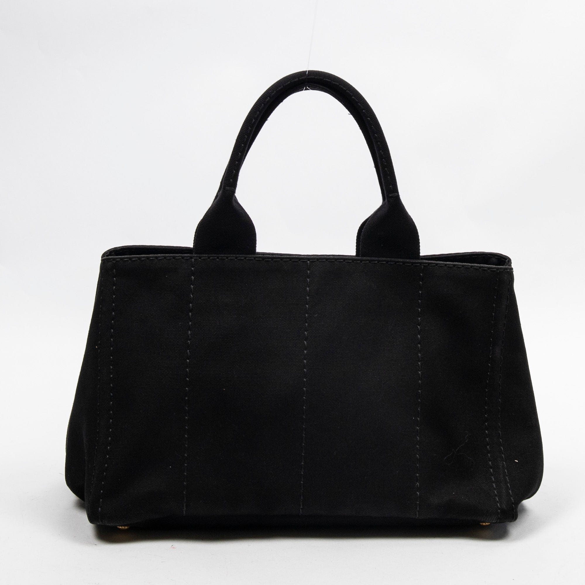 Prada Prada Medium Canapa Tote Black Handbag - AWL2328