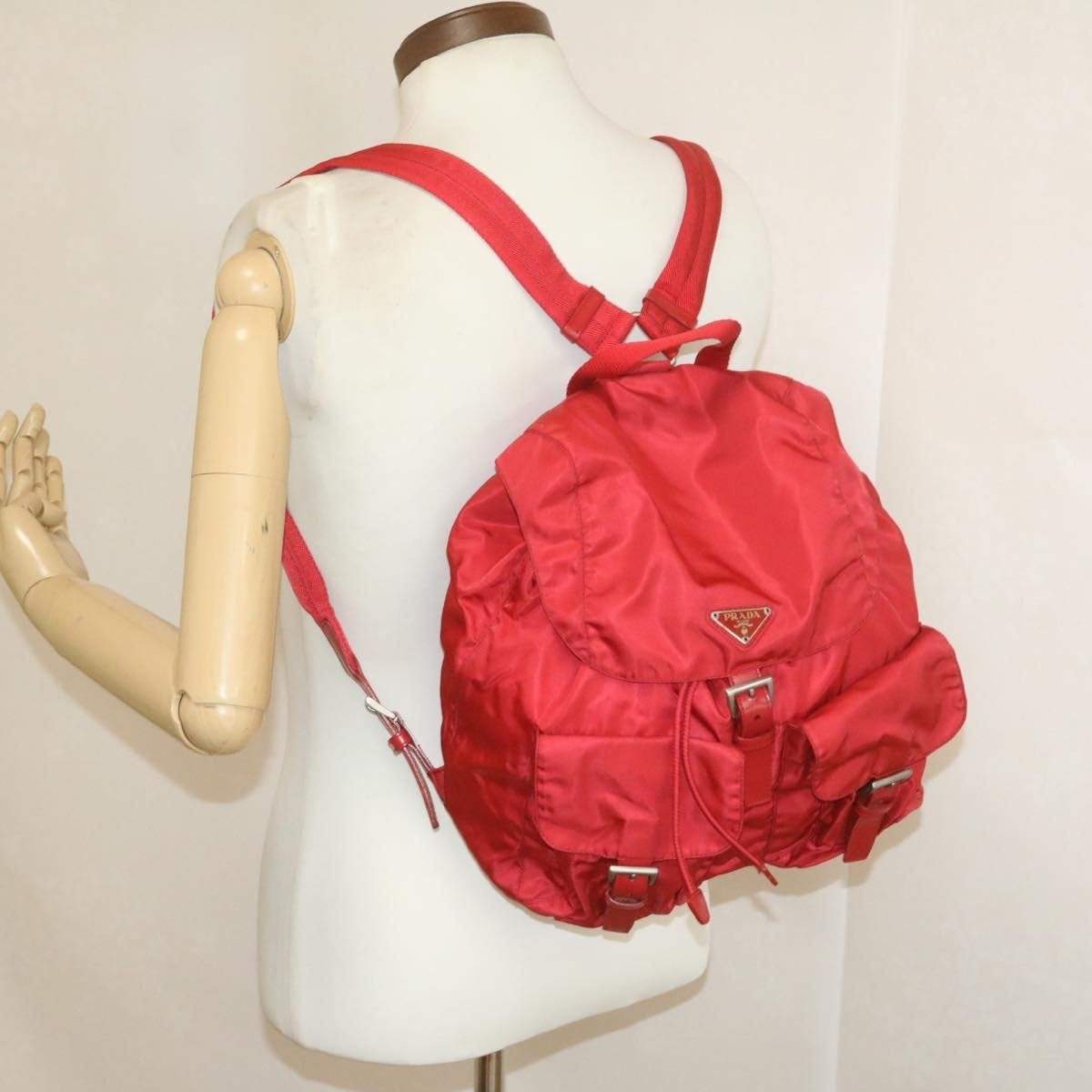 Prada Prada Nylon Backpack Red