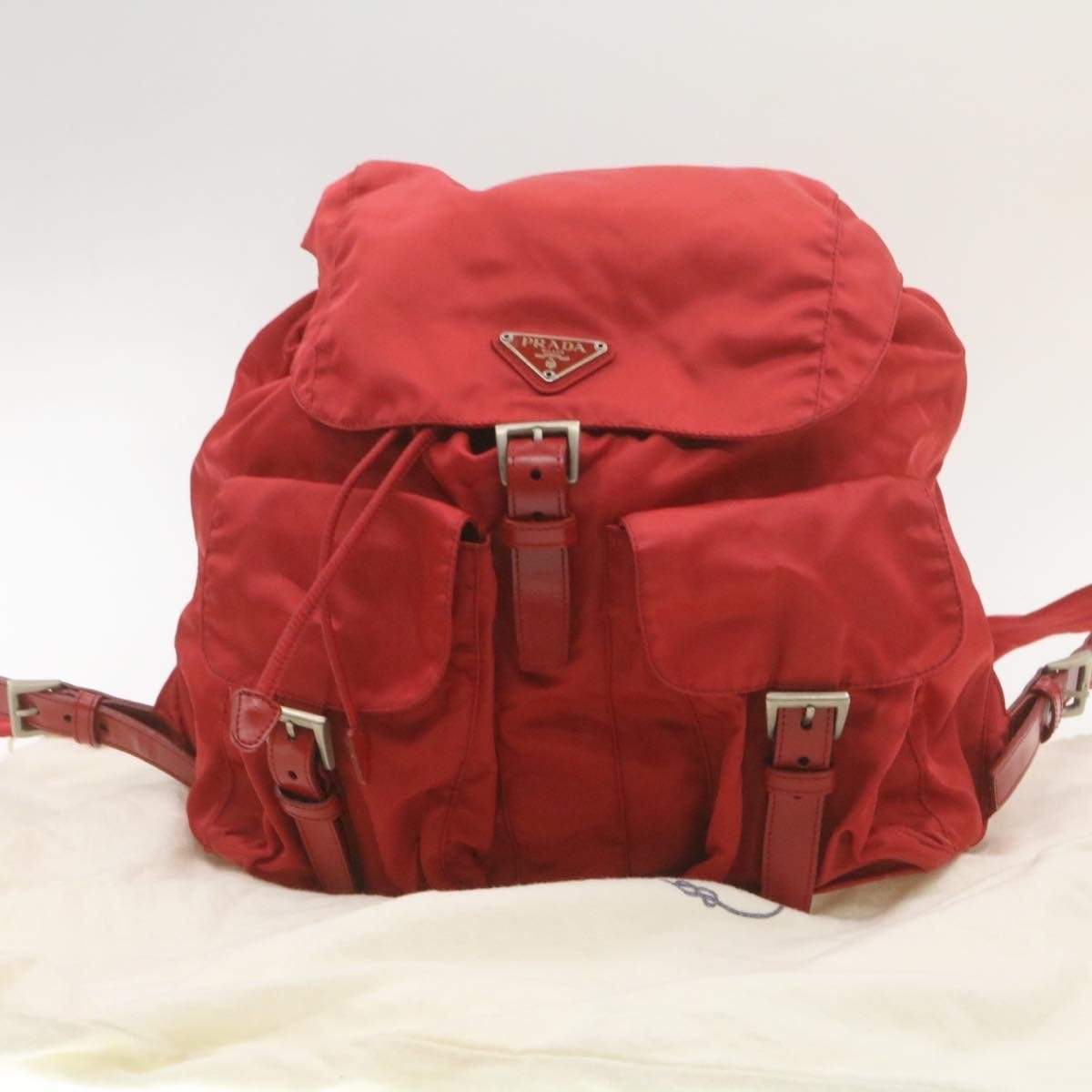 Prada Prada Nylon Backpack Red