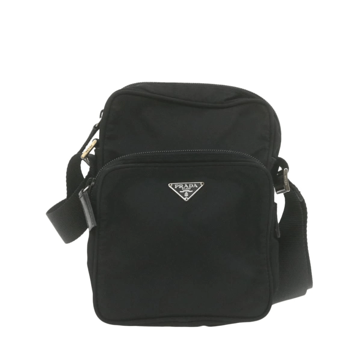 Prada PRADA Nylon Cross Body Shoulder Bag Black MW2774