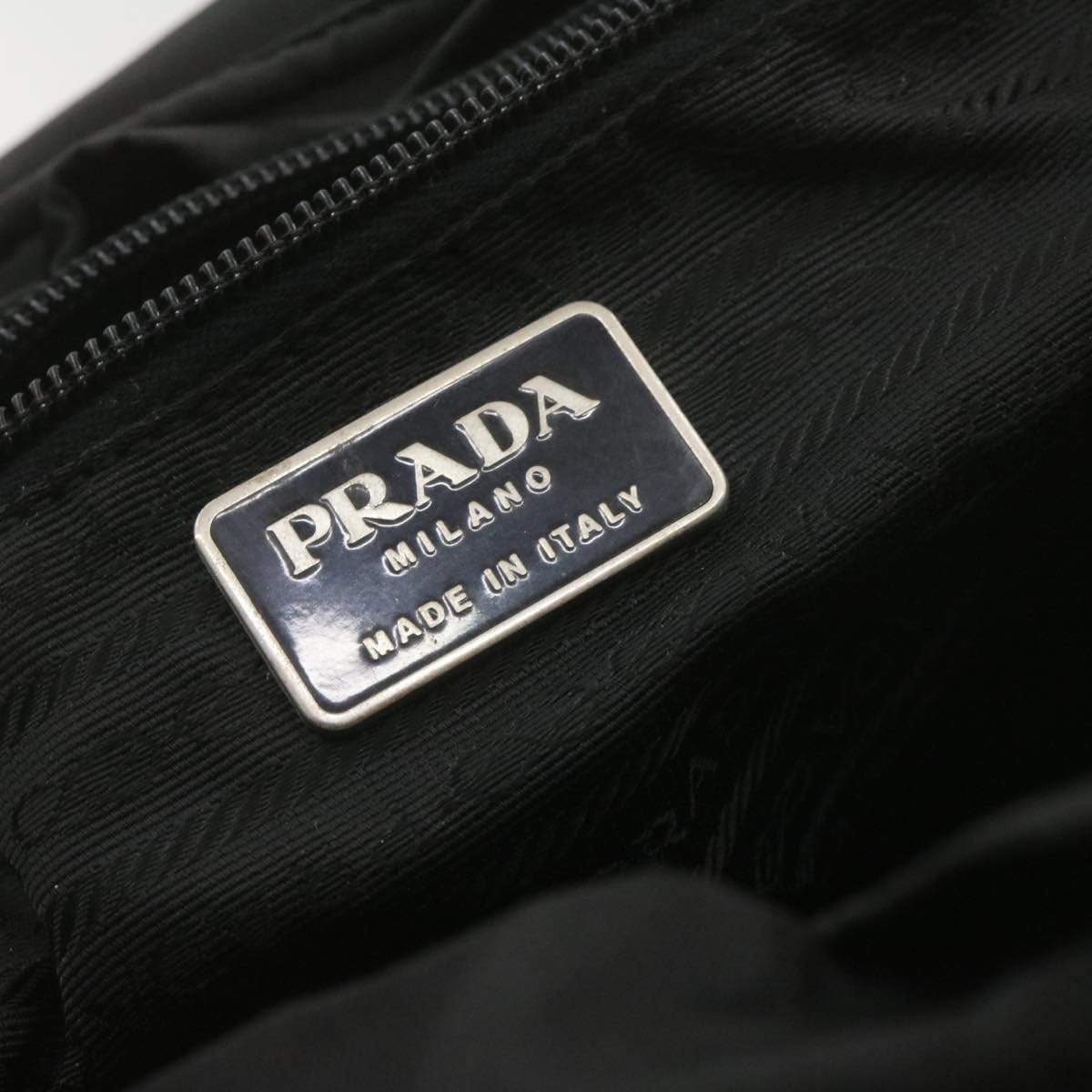 Prada PRADA Nylon Hand Bag Black 31