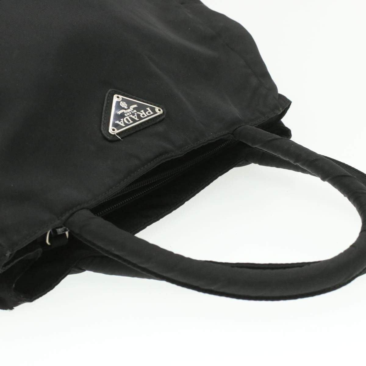 Prada PRADA Nylon Hand Bag Black Auth RD943