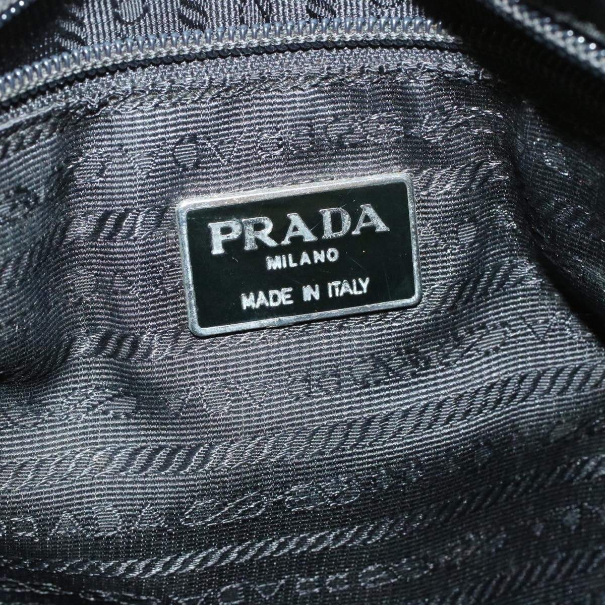 Prada PRADA Nylon Hand Bag Black Auth RD943