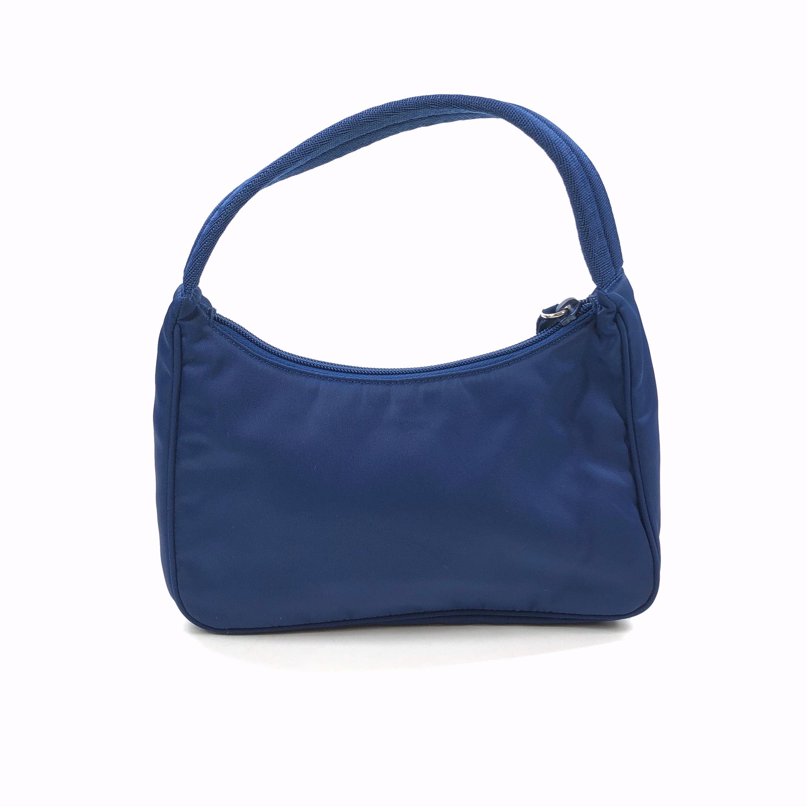 Prada Prada Nylon Handbag Text Blue PXL2299