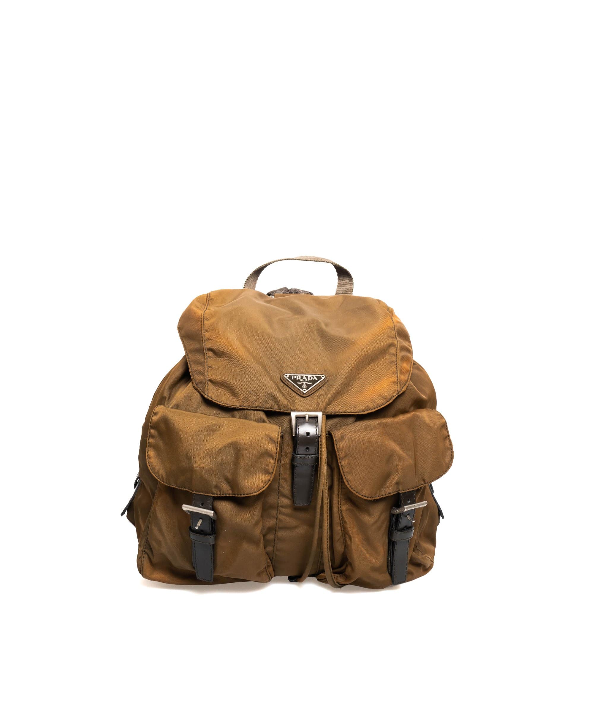 Prada Prada Nylon Khaki Backpack - ADL1575