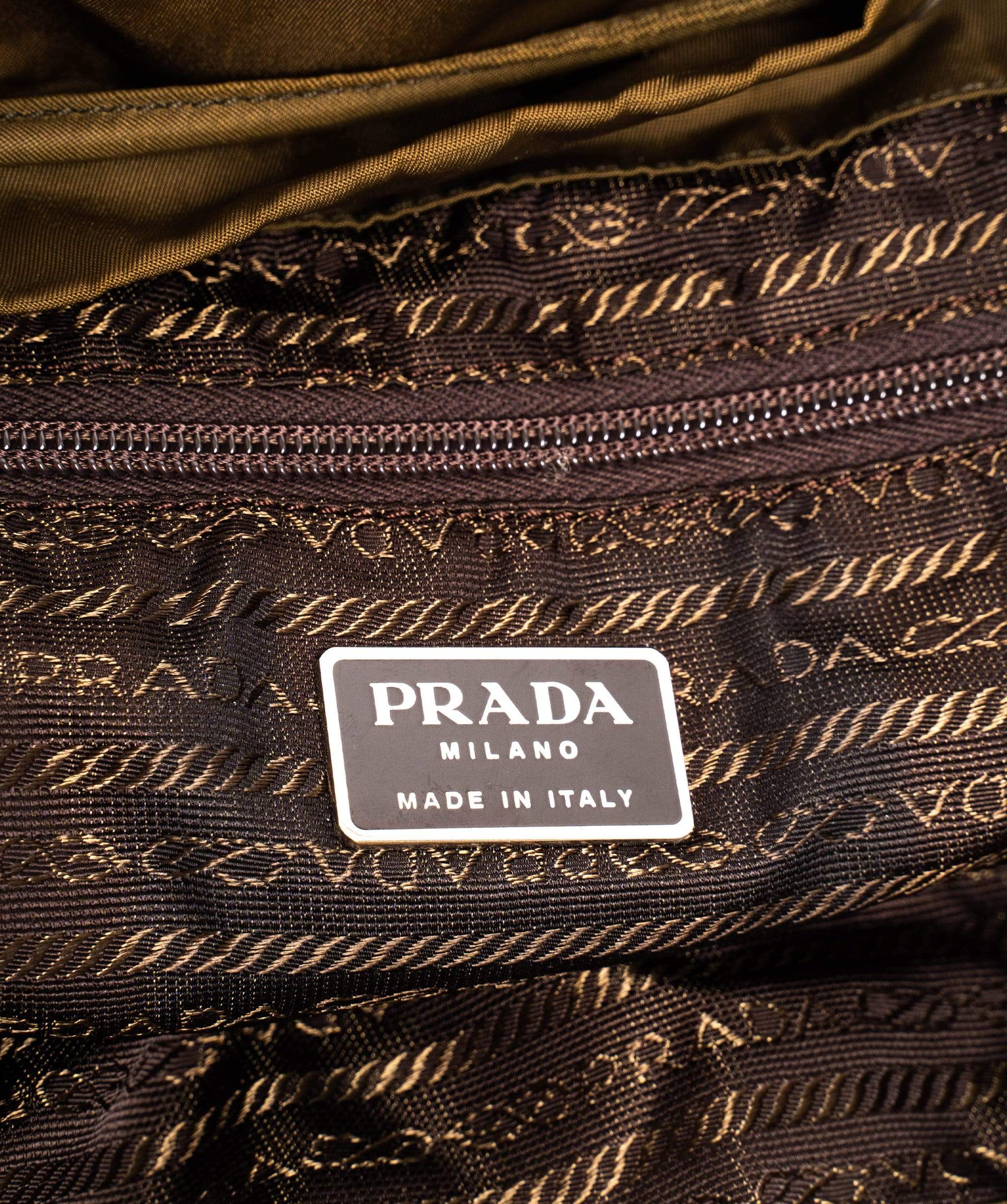 Prada Prada Nylon Khaki Backpack - ADL1575