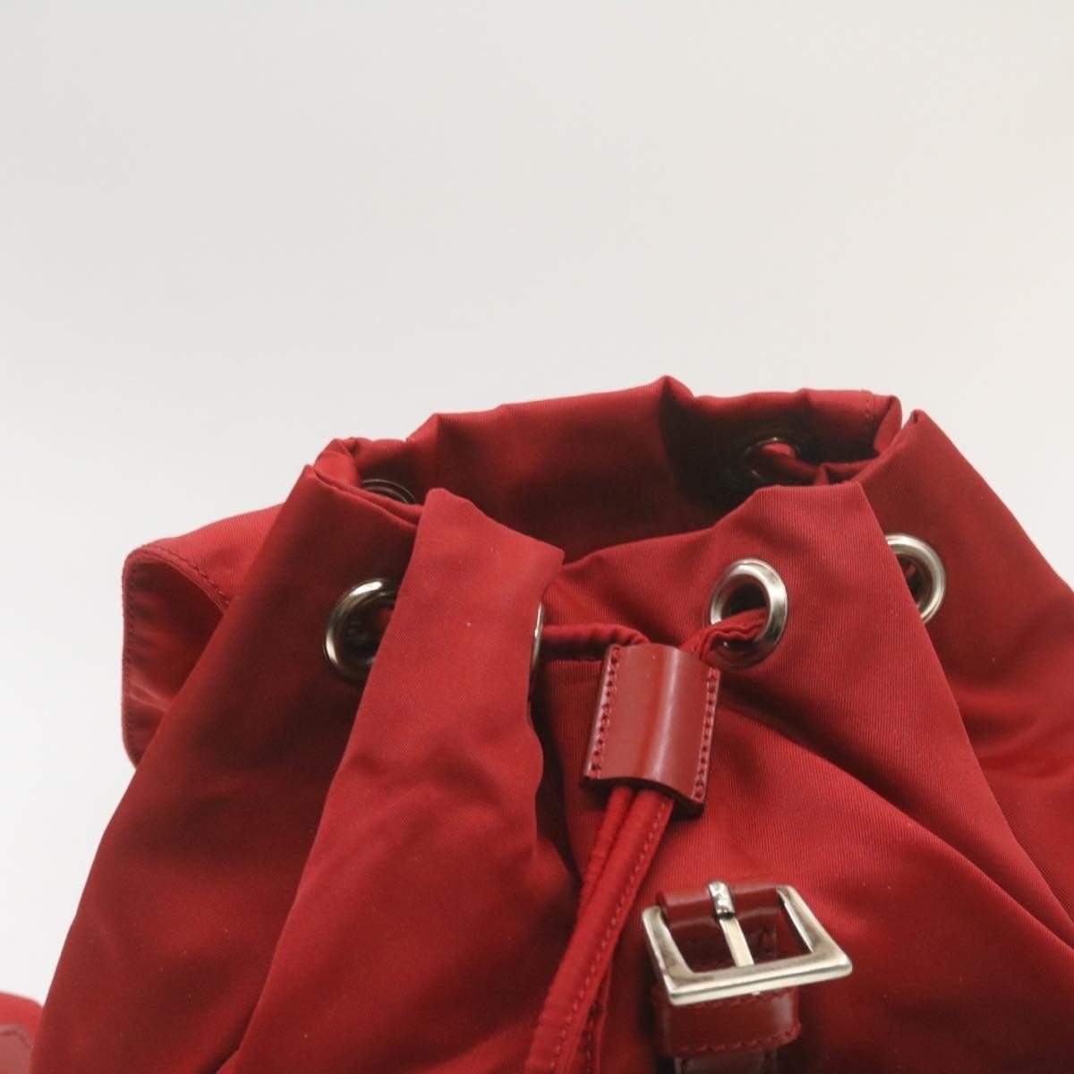 Prada PRADA Nylon Mini Backpack Red 35