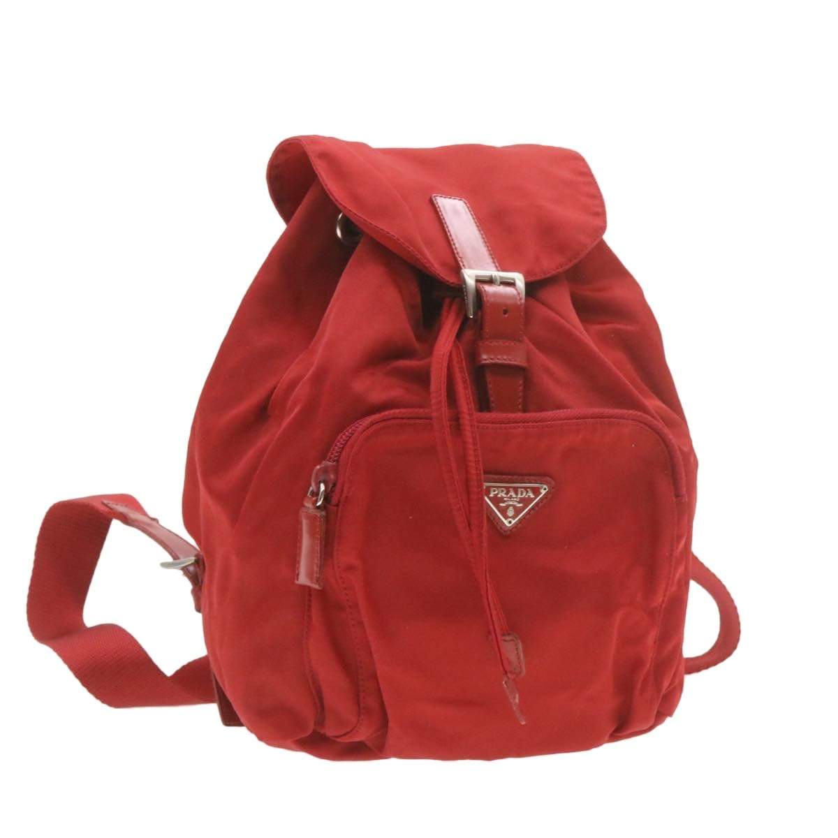 Prada PRADA Nylon Mini Backpack Red 35