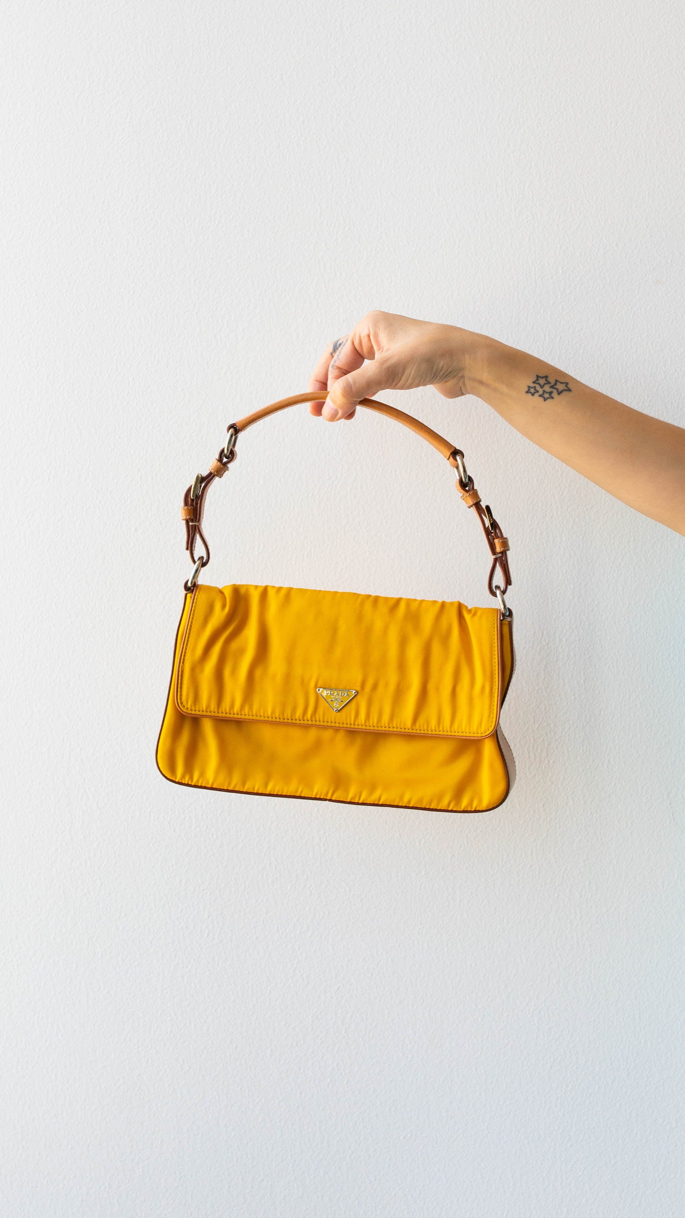 Prada Prada Nylon Mustard Shoulder bag RJL1669