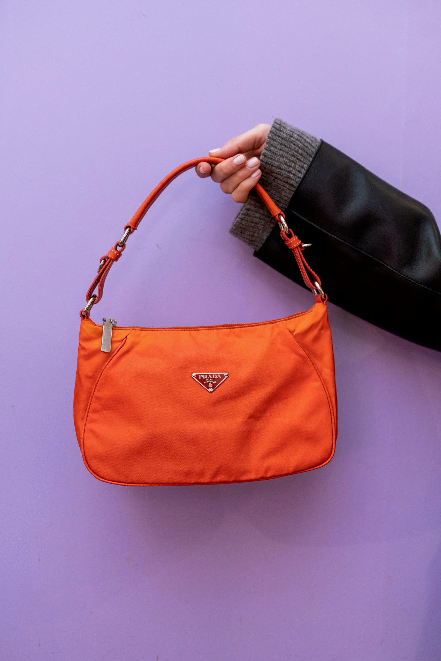 Prada Prada Nylon Orange Pochette ASL2528