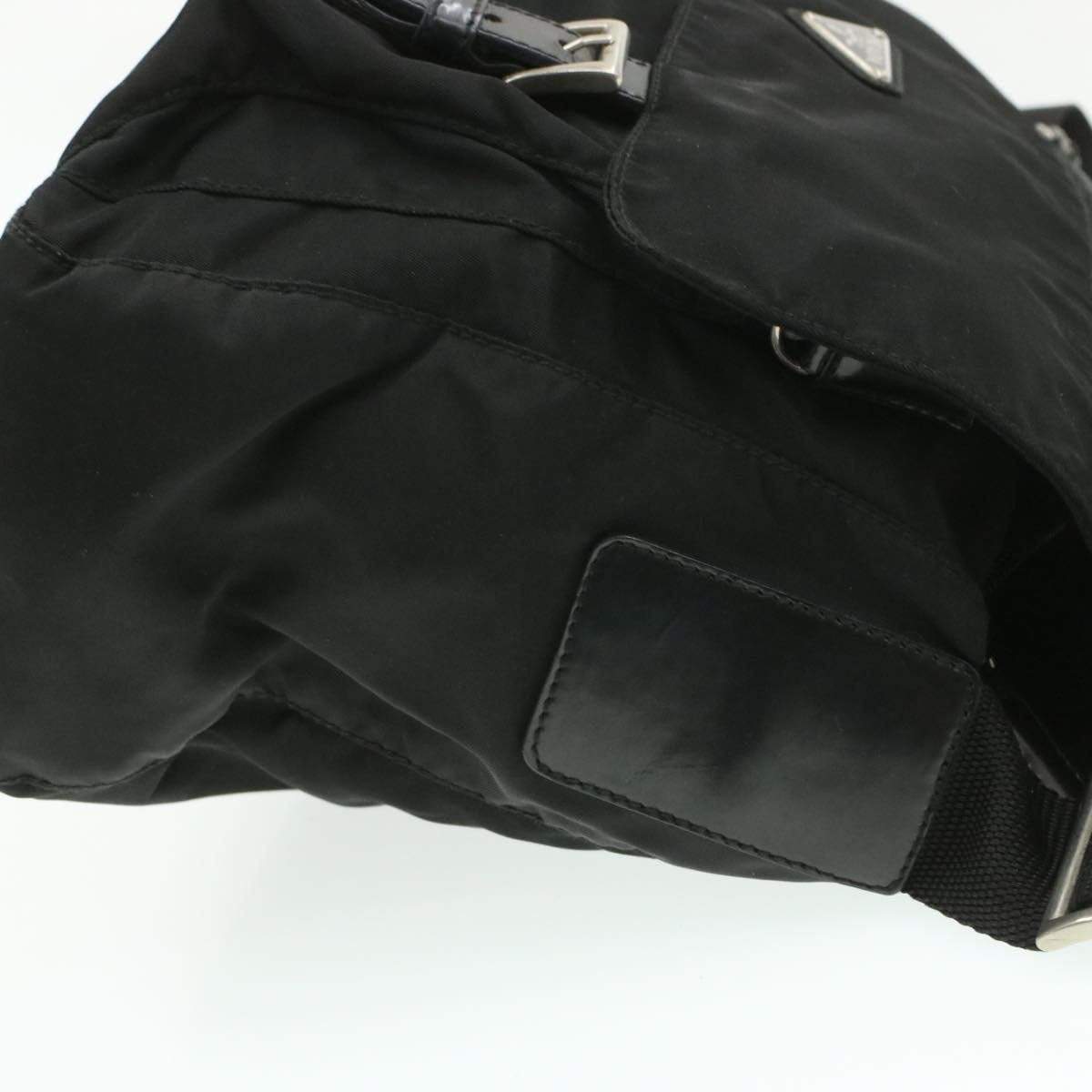 Prada PRADA Nylon Shoulder Bag Black 21