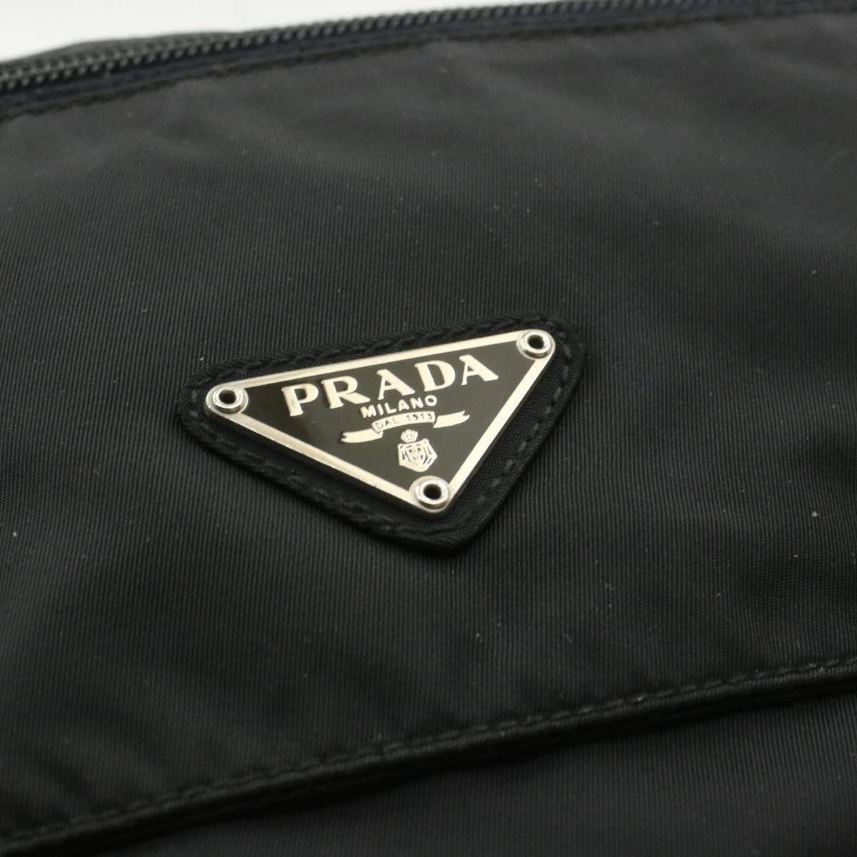 Prada PRADA Nylon Shoulder Bag Black 21