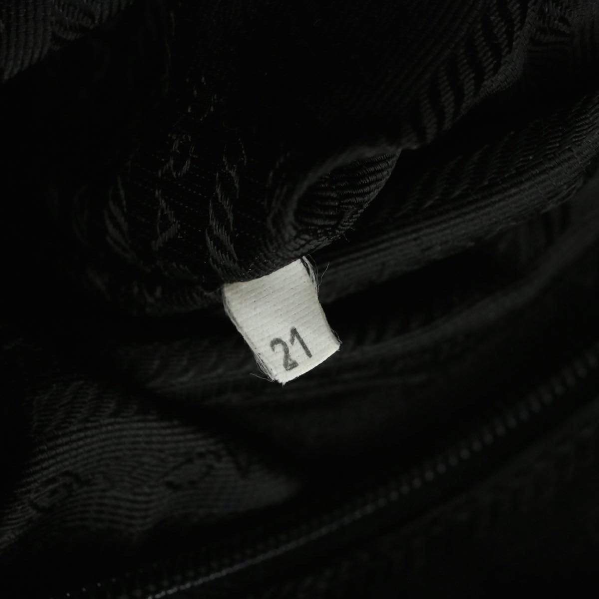 Prada PRADA Nylon Shoulder Bag Black 21