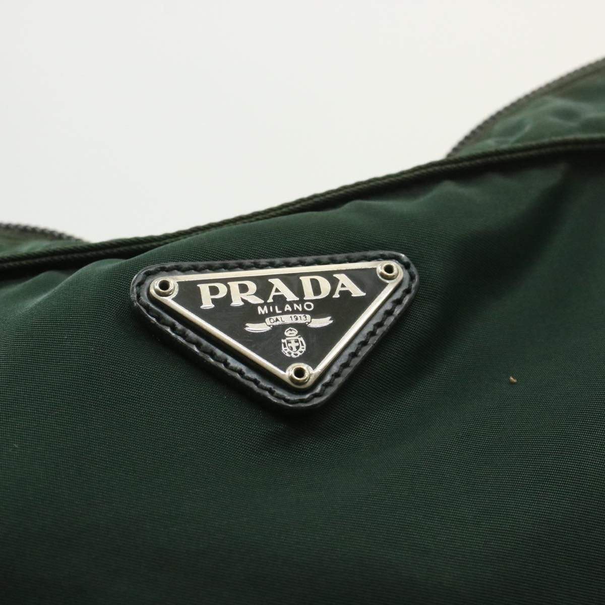 Prada PRADA Nylon Shoulder Bag Green 25