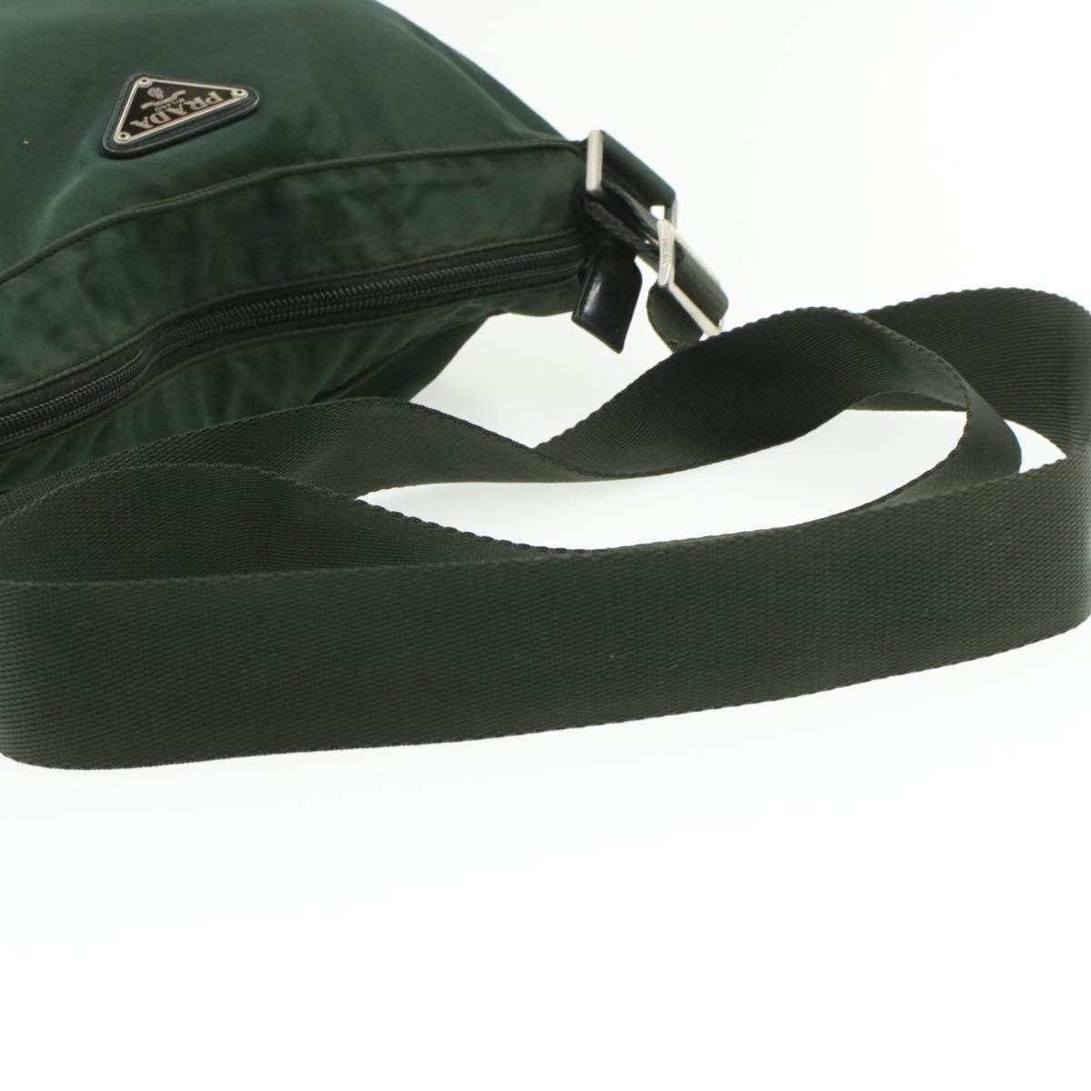 Prada PRADA Nylon Shoulder Bag Green 25