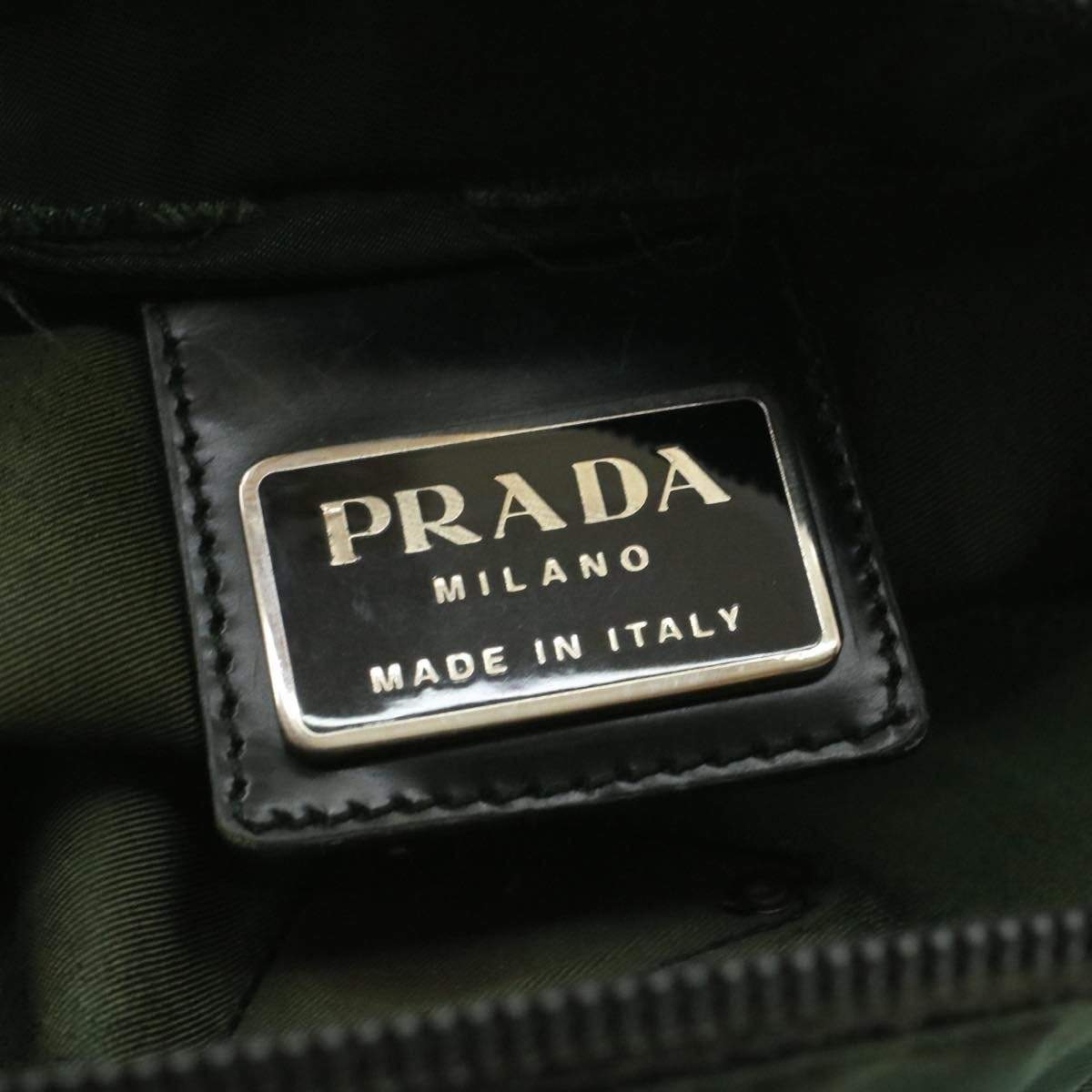 Prada PRADA Nylon Shoulder Bag Green 25