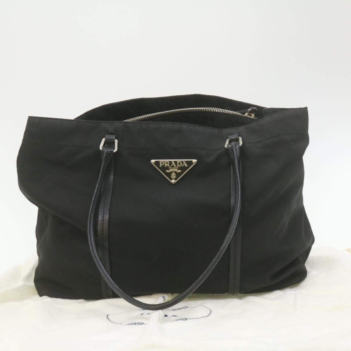 Prada PRADA Nylon Tote Bag Black Auth 21323 MW2769